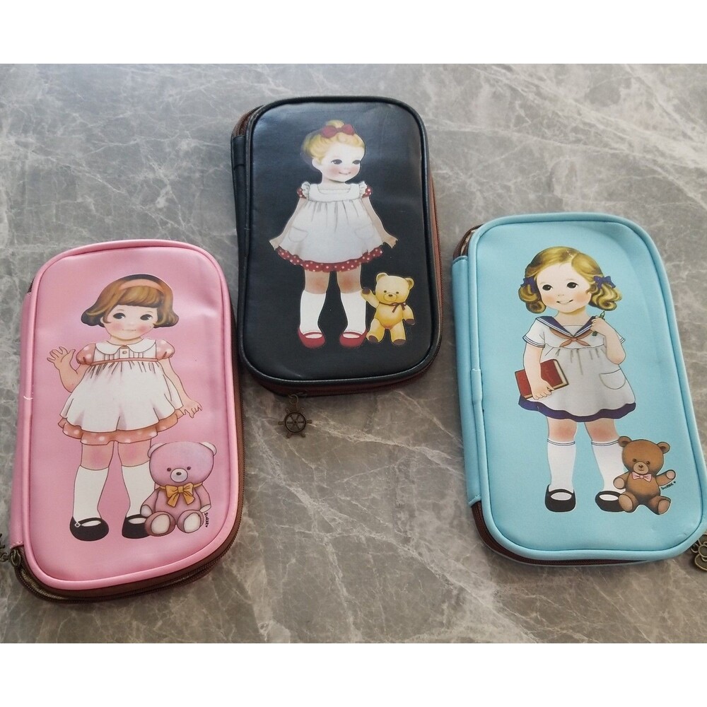 Vintage Paper doll mate zipper pouch set of 3 all never used